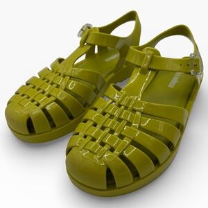 Mini Melissa Kids Sandals in Glossy Olive - Size 1